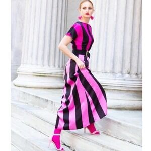 Christopher John Rogers for Target Black Pink Stripe Maxi Dress Size 0